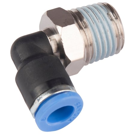 Fipa 90 Degrees elbow screw coupling, Da: 8 mm, R1/4-male 30.110